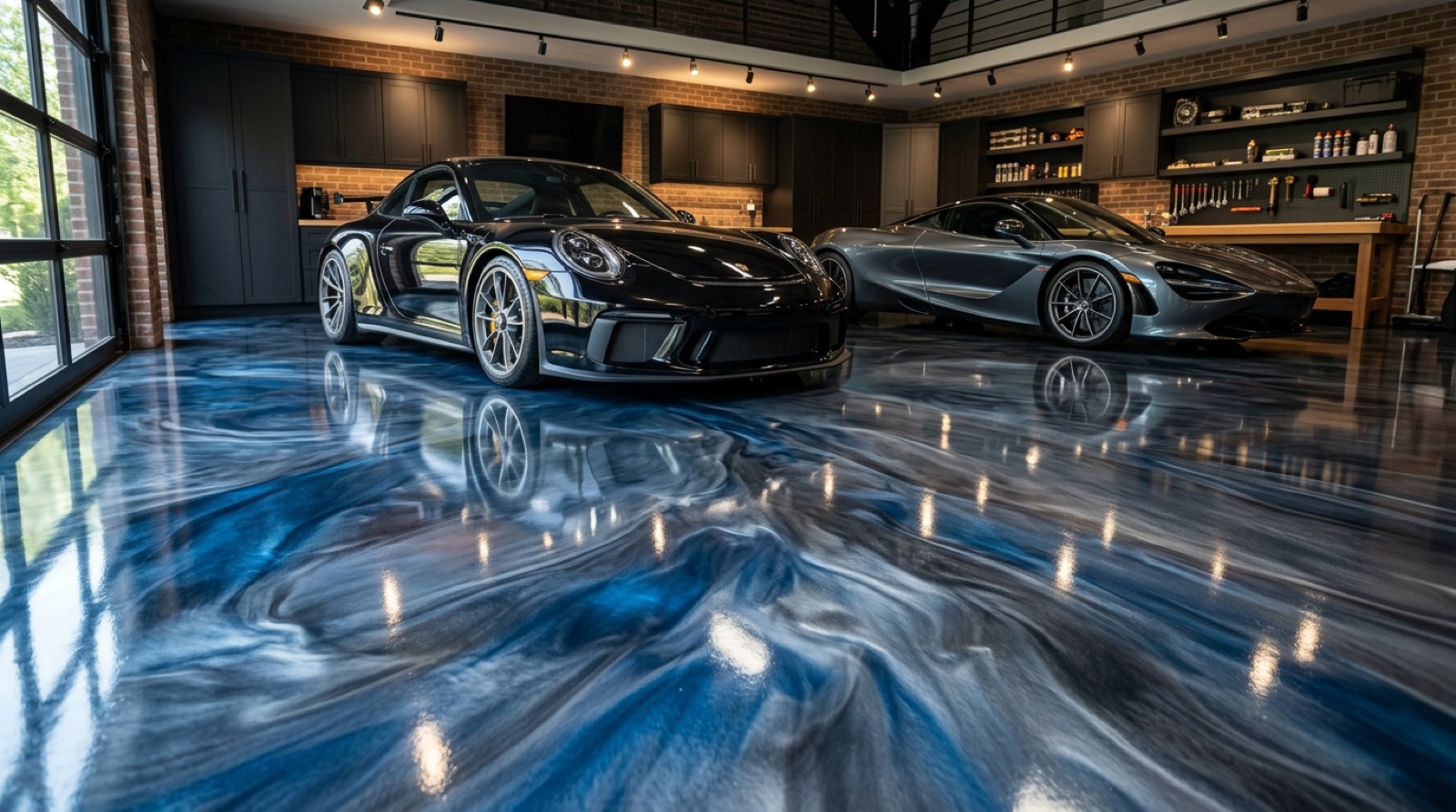 Metallic Floors for Luxury Garages